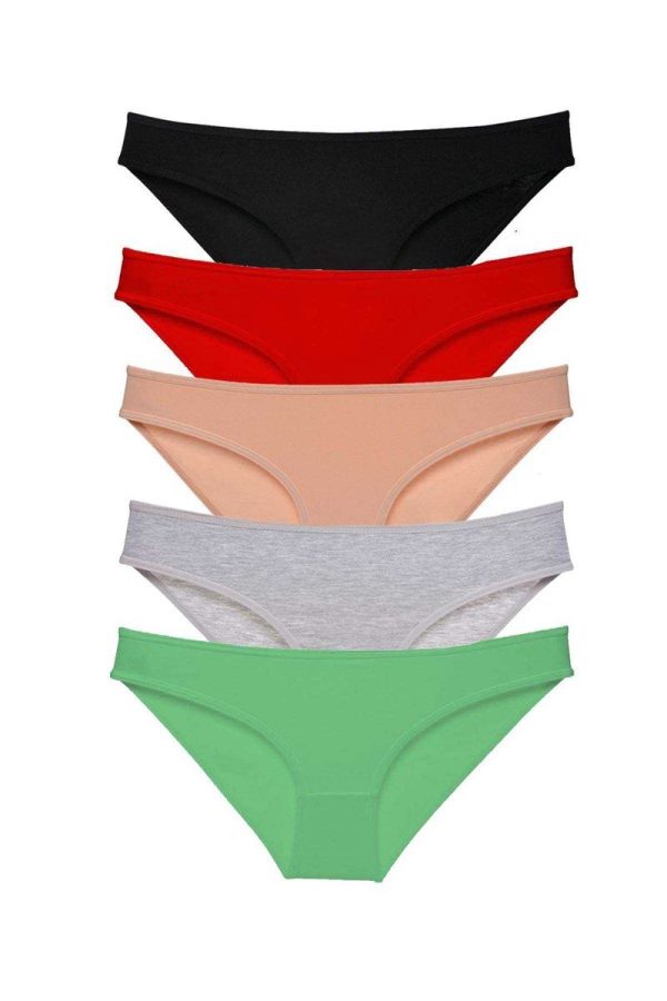 609d688a2ba2b-163.jpg 5 adet Süper Eko Set Likralı Kadın Slip Külot Siyah Kırmızı Ten Gri Yeşil