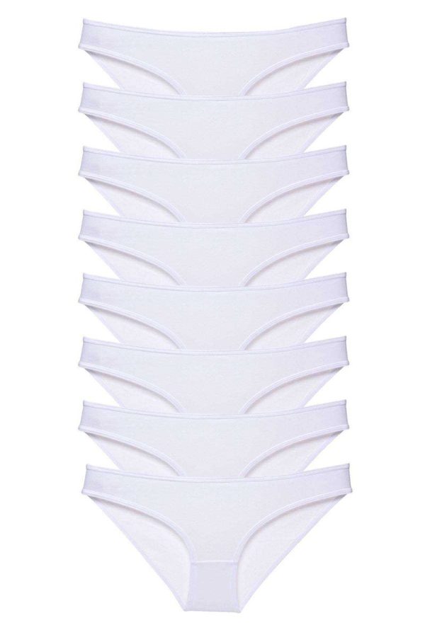 60a103a2d0954-372.jpg 8 adet Süper Eko Set Likralı Kadın Slip Külot Beyaz