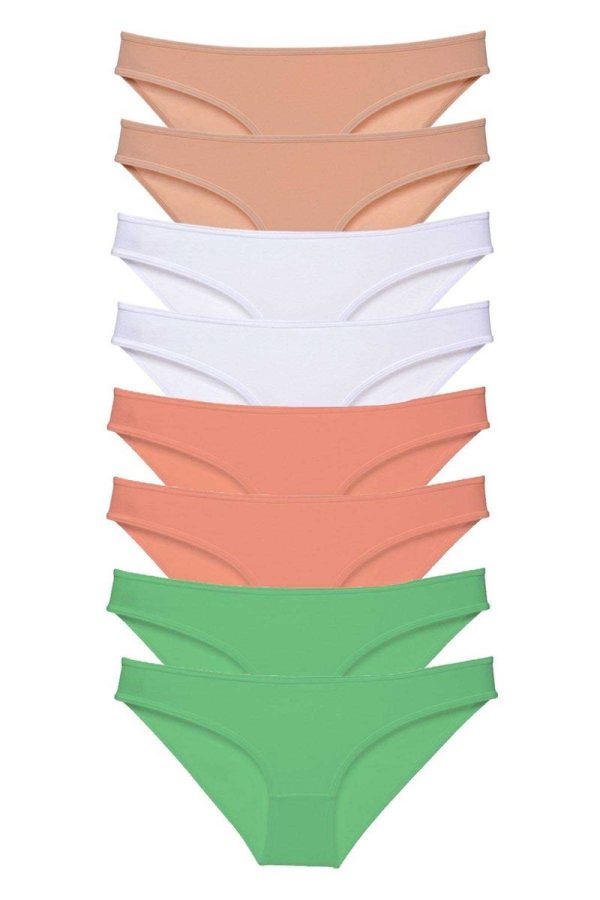60a1401279ea4-486.jpg 8 adet Süper Eko Set Likralı Kadın Slip Külot Ten Beyaz Pudra Yeşil