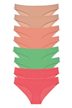 60a1411e74686-496.jpg 8 adet Süper Eko Set Likralı Kadın Slip Külot Ten Pudra Yeşil Fuşya