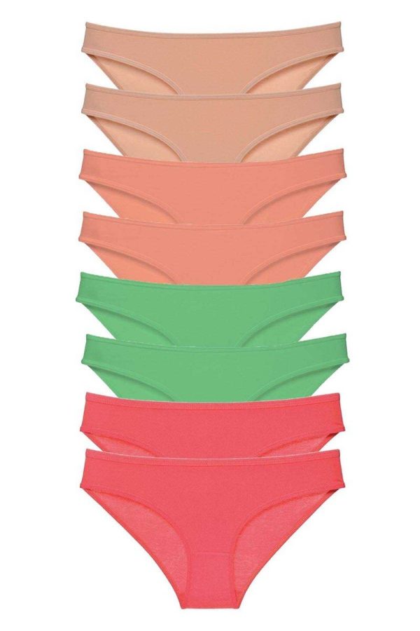 60a1411e74686-496.jpg 8 adet Süper Eko Set Likralı Kadın Slip Külot Ten Pudra Yeşil Fuşya