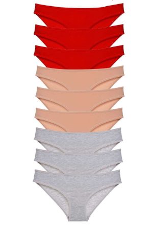 60ae6fd92890e-570.jpg 9 adet Süper Eko Set Likralı Kadın Slip Külot Kırmızı Ten Gri
