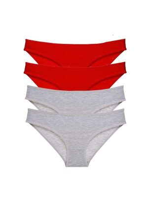 60ae7b32ca307-611.jpg 4 adet Eko Set Likralı Kadın Slip Külot Kırmızı Gri