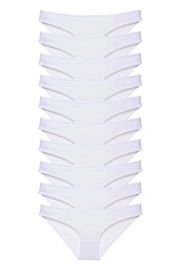 60ae7f31c5739-654.jpg 10 adet Süper Eko Set Likralı Kadın Slip Külot Beyaz