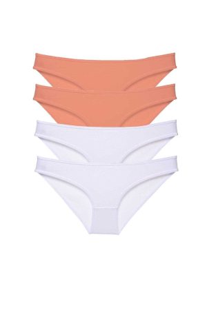 60b8f9f719117-683.jpg 4 adet Eko Set Likralı Kadın Slip Külot Pudra Beyaz