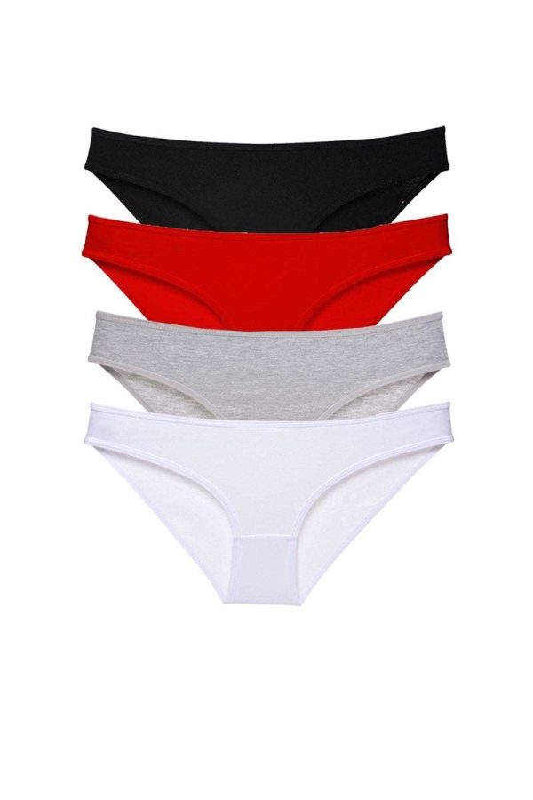 60b9125314a34-716.jpg 4 adet Süper Eko Set Likralı Kadın Slip Külot Siyah Kırmızı Gri Beyaz
