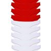 10 adet Süper Eko Set Likralı Kadın Slip Külot Kırmızı Beyaz