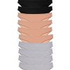 12 adet Süper Eko Set Likralı Kadın Slip Külot Siyah Ten Gri