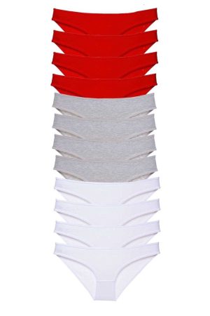 60cdc24b6be3b-1165.jpg 12 adet Süper Eko Set Likralı Kadın Slip Külot Kırmızı Gri Beyaz