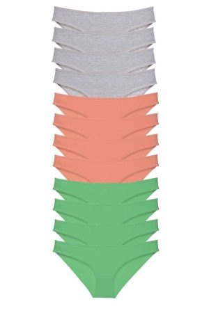 60cdc4d486892-1201.jpg 12 adet Süper Eko Set Likralı Kadın Slip Külot Gri Pudra Yeşil