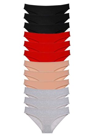 60cdc671bd285-1234.jpg 12 adet Süper Eko Set Likralı Kadın Slip Külot Siyah Kırmızı Ten Gri