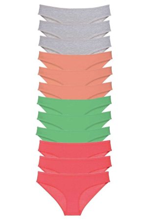 60cdcafd3ddc2-1321.jpg 12 adet Süper Eko Set Likralı Kadın Slip Külot Gri Pudra Yeşil Fuşya