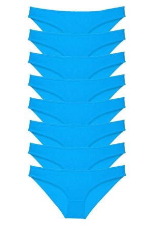 6106e15c00256-1708.jpg 8 adet Süper Eko Set Likralı Kadın Slip Külot Mavi