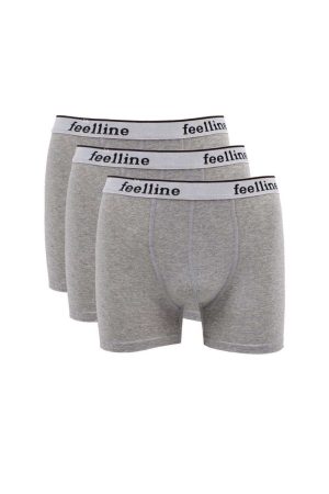 610aa0865db77-1811.jpg 3 adet Feelline Gri Pamuklu Doğal Likralı Erkek Boxer
