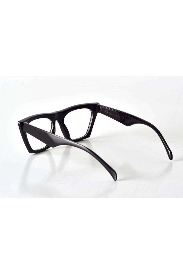 610ad5a5e61b3-1819.jpg Siyah Çerçeveli Şeffaf Cam Unisex Stil Gözlük