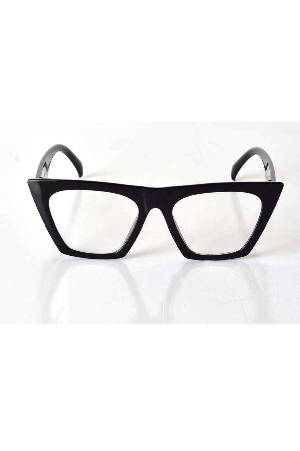 610ad5a60c127-1820.jpg Siyah Çerçeveli Şeffaf Cam Unisex Stil Gözlük