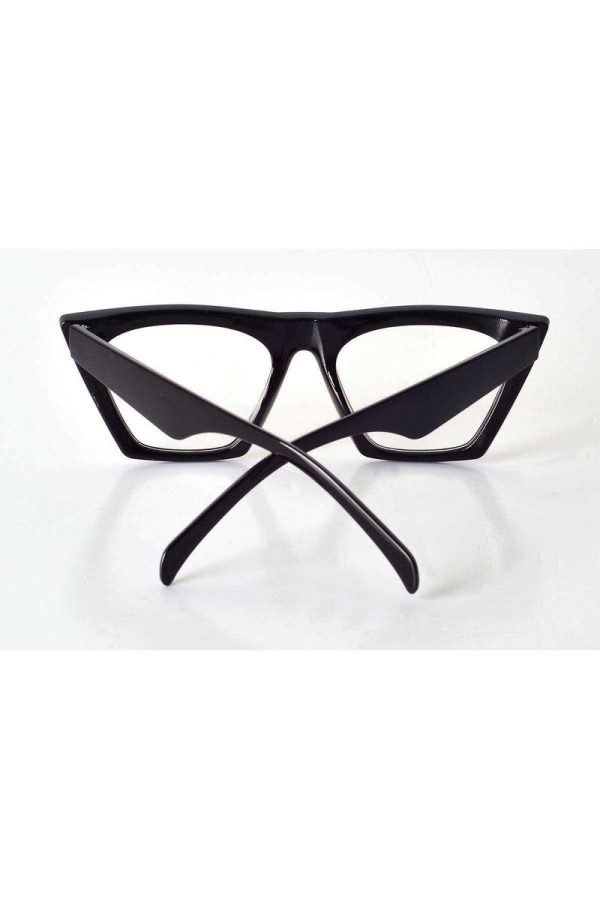 610ad5a6271e9-1821.jpg Siyah Çerçeveli Şeffaf Cam Unisex Stil Gözlük