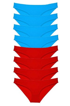 610e7d8568904-1893.jpg 8 adet Süper Eko Set Likralı Kadın Slip Külot Kırmızı ve Mavi