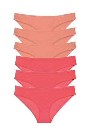 611d10915b70c-2023.jpg 6 adet Süper Eko Set Likralı Kadın Slip Külot Pudra Fuşya