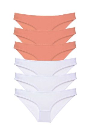 611d1d79824de-2032.jpg 6 adet Eko Set Likralı Kadın Slip Külot Pudra Beyaz