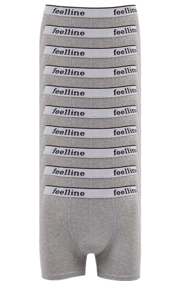 6122a106ac285-2102.jpg 10 adet Feelline Gri Pamuklu Doğal Likralı Erkek Boxer