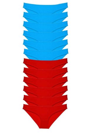 612b9bbf11bf2-2210.jpg 12 adet Süper Eko Set Likralı Kadın Slip Külot Kırmızı Mavi