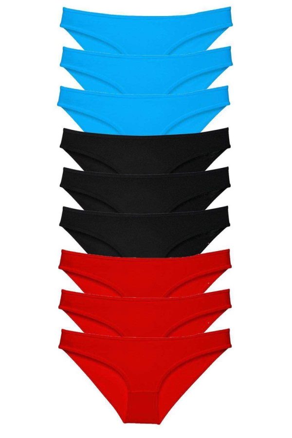 613e4b4cb2a47-2329.jpg 9 adet Süper Eko Set Likralı Kadın Slip Külot Siyah Kırmızı Mavi