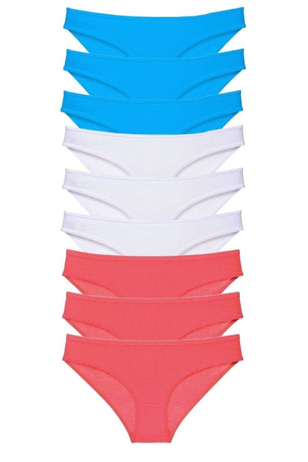 613e51a03b114-2413.jpg 9 adet Süper Eko Set Likralı Kadın Slip Külot Fuşya Beyaz Mavi