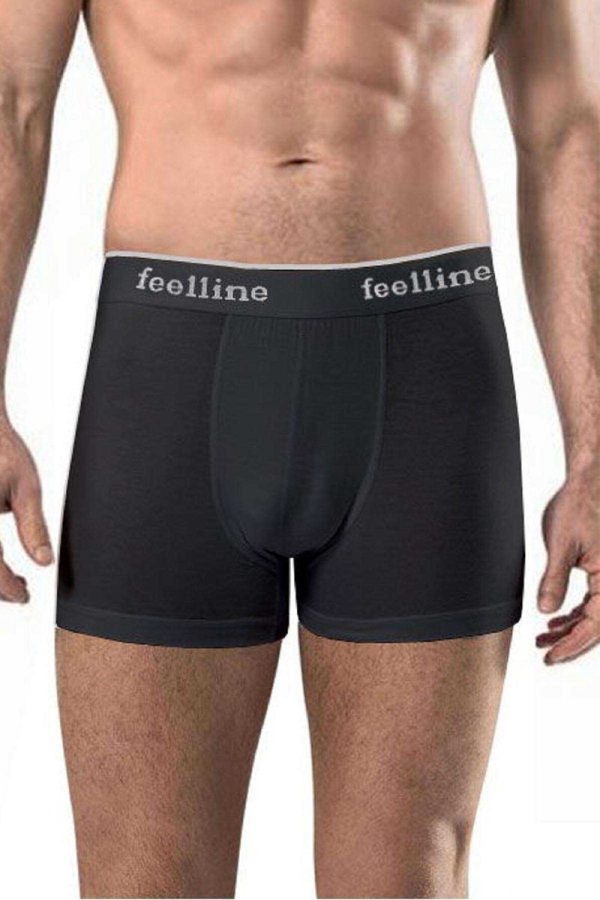 61477a0977604-2437.jpg 7 adet Feelline Siyah Pamuklu Doğal Likralı Erkek Boxer