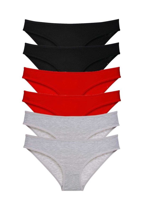 614a2de42df42-2478.jpg 6 adet Süper Eko Set Likralı Kadın Slip Külot Siyah Kırmızı Gri