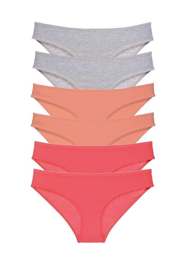 614a394de1282-2547.jpg 6 adet Süper Eko Set Likralı Kadın Slip Külot Gri Pudra Fuşya