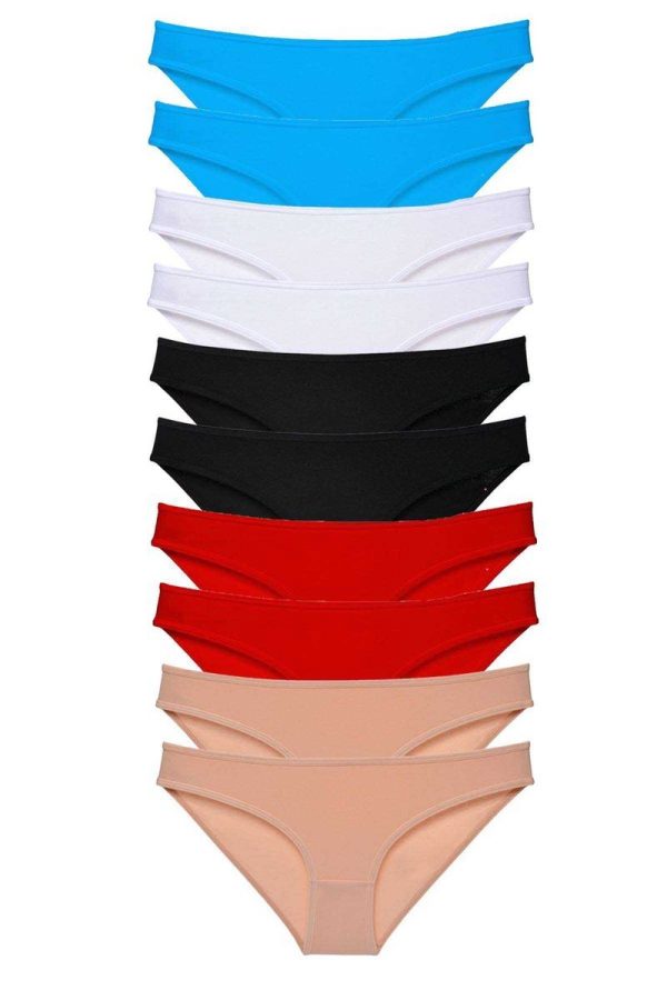 615a1333ad4f4-2895.jpg 10 adet Süper Eko Set Likralı Kadın Slip Siyah Kırmızı Ten Beyaz Mavi