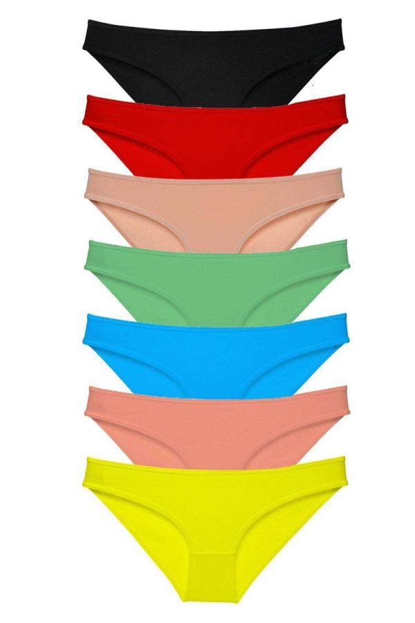 6161eb4621d29-3121.jpg 7 adet Süper Eko Set Likralı Kadın Slip Külot Çok Renkli