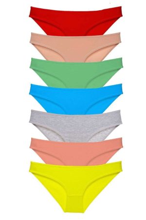6161ec207e624-3146.jpg 7 adet Süper Eko Set Likralı Kadın Slip Külot Çok Renkli