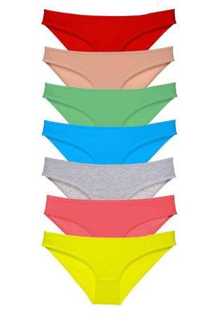6161ec5c42e3a-3154.jpg 7 adet Süper Eko Set Likralı Kadın Slip Külot Çok Renkli