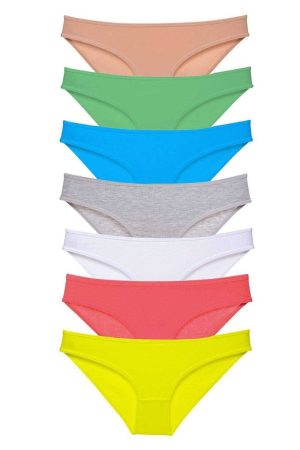 6161ed54d3d26-3177.jpg 7 adet Süper Eko Set Likralı Kadın Slip Külot Çok Renkli