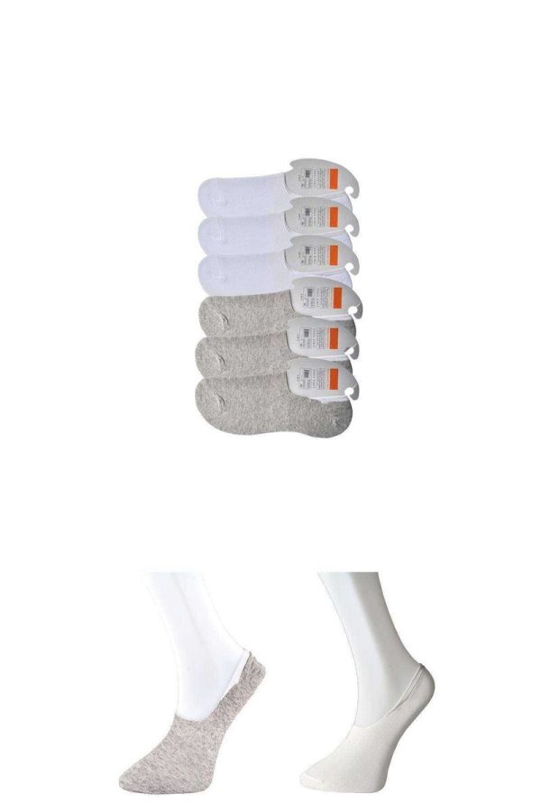 6163169317dd6-3224.jpg Gri ve Beyaz Erkek Babet Çorap 6 çift