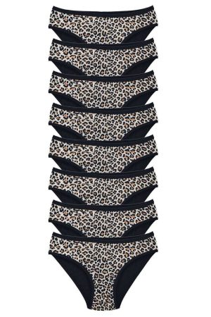 61631793b3713-3226.jpg 8 Adet Leopar Desenli Likralı Yumuşak Dokulu Kadın Slip Külot