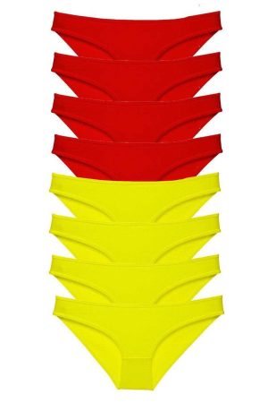616a8a0239b50-3393.jpg 8 adet Süper Eko Set Likralı Kadın Slip Külot Sarı Kırmızı
