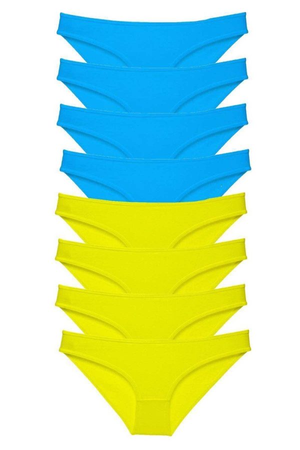 616a8a86c4008-3397.jpg 8 adet Süper Eko Set Likralı Kadın Slip Külot Sarı Mavi