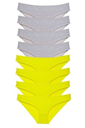 616a8ac891ac9-3399.jpg 8 adet Süper Eko Set Likralı Kadın Slip Külot Sarı Gri