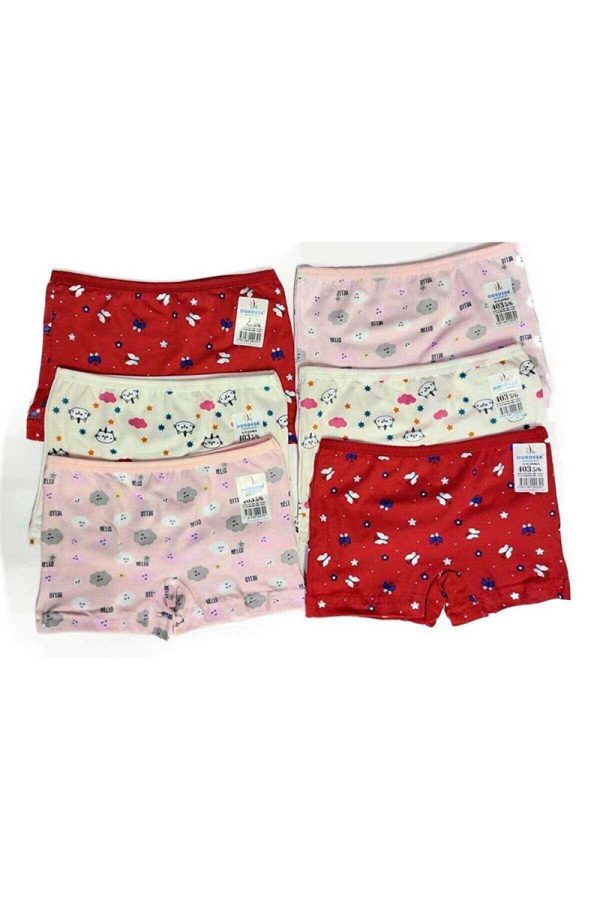 616fe4ccadeb1-3722.jpg 6 Adet Kız Çocuk Desenli Penye Boxer 403