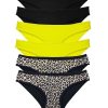 617bea8987956-3781.jpg 6 Adet Likralı Kadın Slip Külot Leopar Siyah Sarı