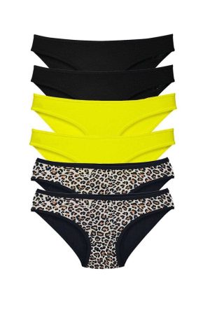 617bea8987956-3781.jpg 6 Adet Likralı Kadın Slip Külot Leopar Siyah Sarı