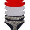 617bed2754633-3792.jpg 6 Adet Likralı Kadın Slip Külot Leopar Kırmızı Gri