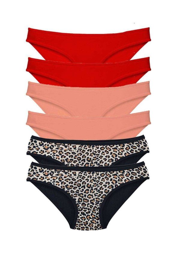 617beea17f487-3800.jpg 6 Adet Likralı Kadın Slip Külot Leopar Kırmızı Pudra