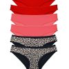 617befa835192-3804.jpg 6 Adet Likralı Kadın Slip Külot Leopar Kırmızı Fuşya