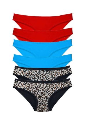 617d4f318b6d8-3816.jpg 6 Adet Likralı Kadın Slip Külot Leopar Kırmızı Mavi