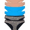 617d52522583b-3855.jpg 6 Adet Likralı Kadın Slip Külot Leopar Ten Mavi