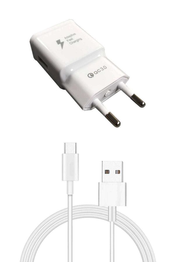 618e4cc677ad3-4972.jpg Android Type-C Uçlu Hızlı Şarj Aleti 3.1A 1 Metre Kablolu Hızlı Şarj Cihazı